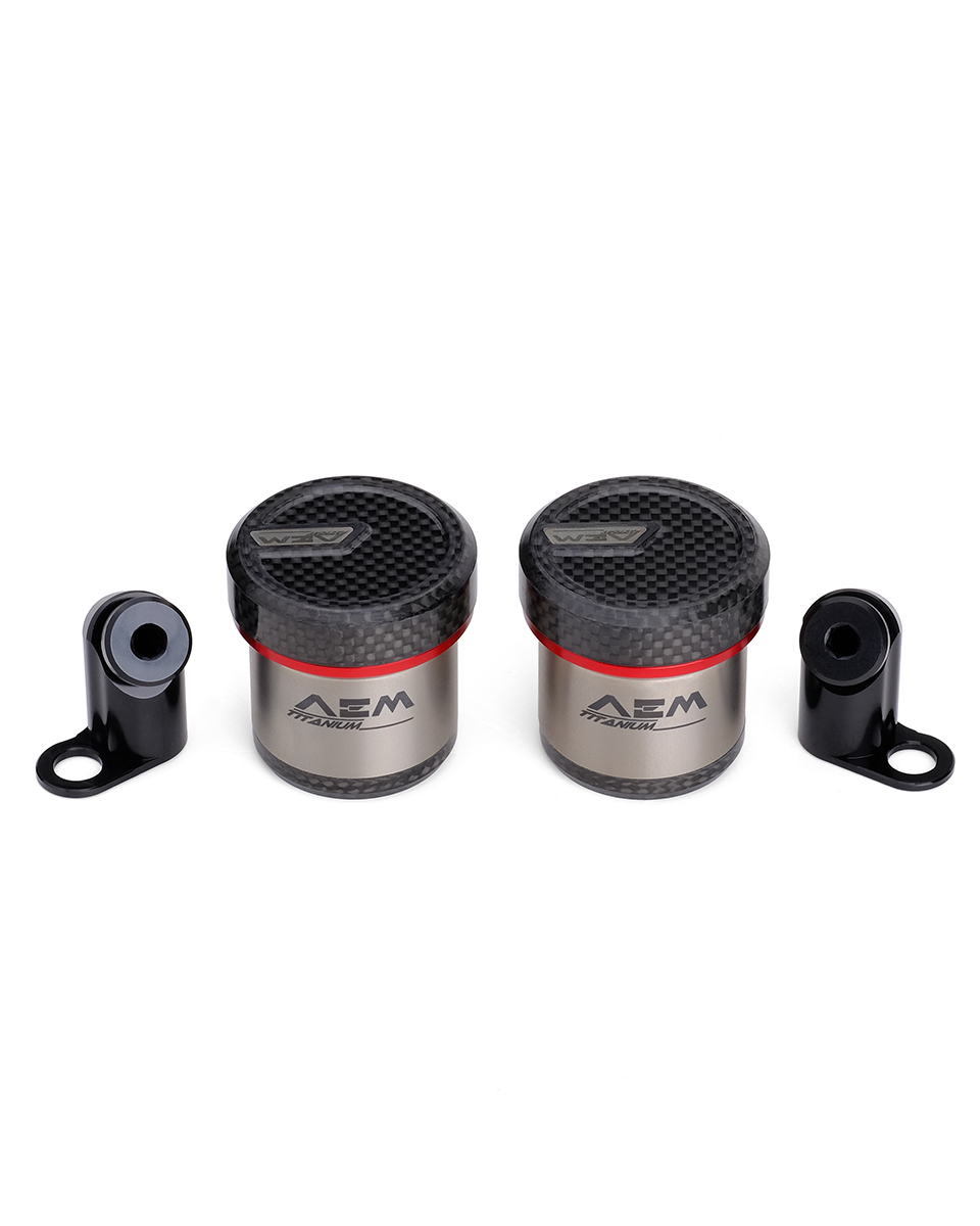 AEM FACTORY - TITANIUM & CARBON FIBER INTEGRATED RESERVOIR FLUID TANKS FOR BREMBO RCS CORSA CORTA MASTER CYLINDERS AEM FACTORY - TITANIUM & CARBON FIBER INTEGRATED RESERVOIR FLUID TANKS FOR BREMBO RCS CORSA CORTA MASTER CYLINDERS